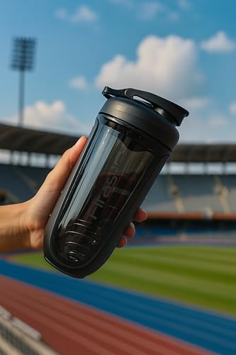 Image of Fuel Shaker Bottle - 700 ml | BPA-Free, Leak-Proof with Mixing Mesh | Premium Black Protein Shaker for Gym & Fitness