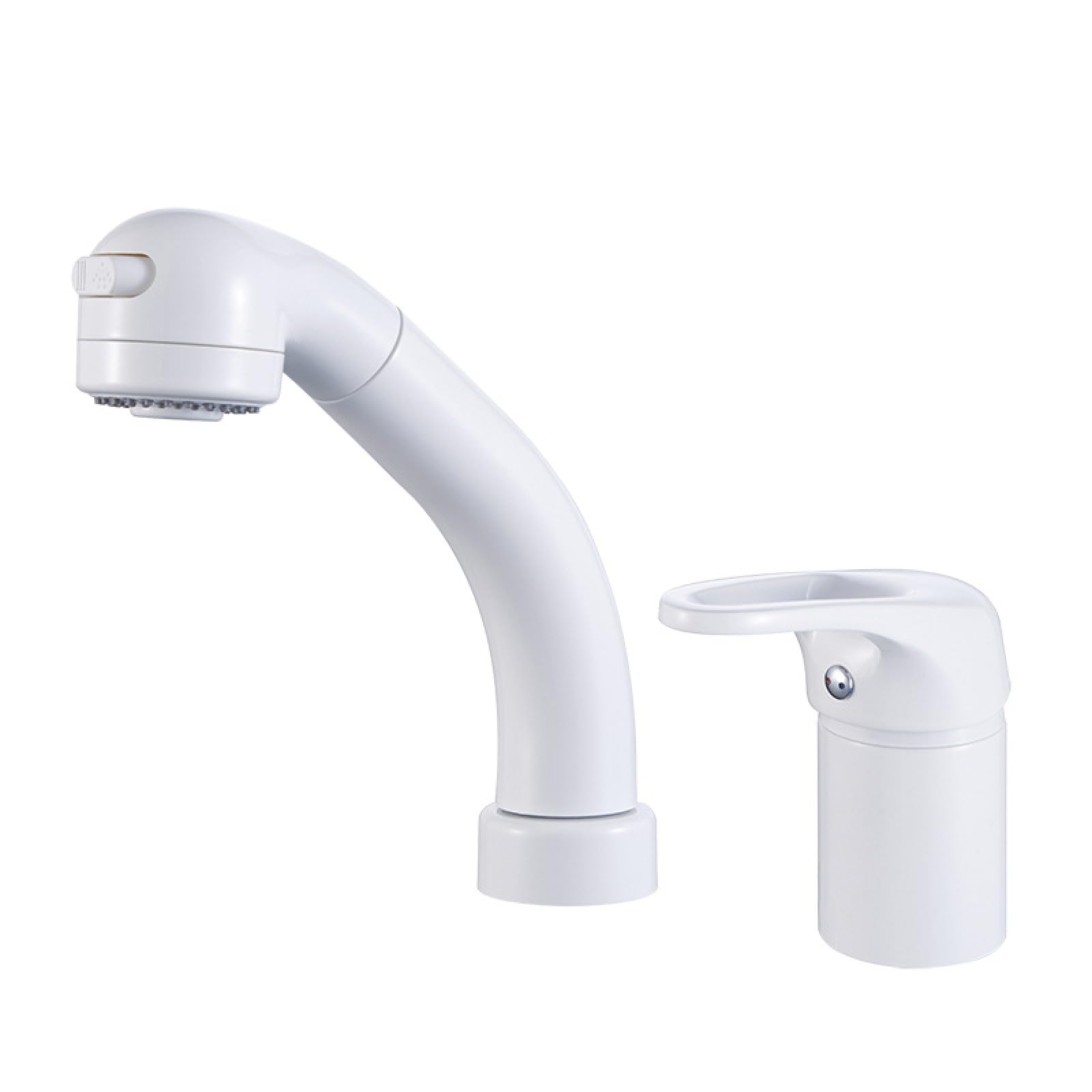 Robinet extractible blanc pour lavage pratique de la vaisselle et des légumes au quotidien