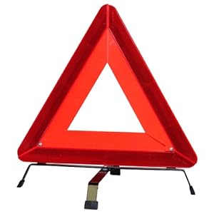 Maypole Warning Triangle Breakdown Road Emergency EU Standard For Cars, Caravans, Motorhomes, Red