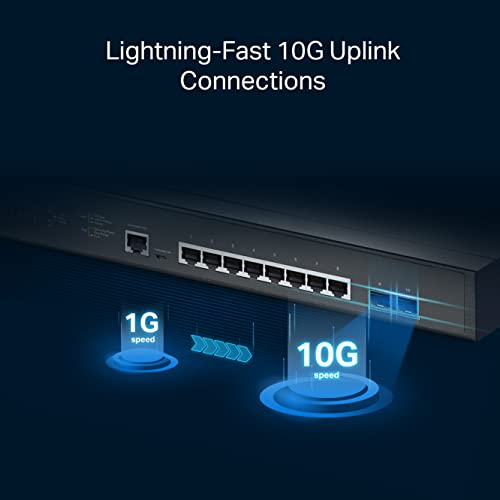 Image of TP-Link Omada SG3210XHP-M2 | Jetstream 8 Port Multi-Gigabit L2+ Managed PoE Switch | 8 PoE+ Port @240W, 2 x 10G SFP+ Slots | 2.5G Bandwidth | Omada SDN Integrated | IPv6 | 5 Year Manufaturer Warranty