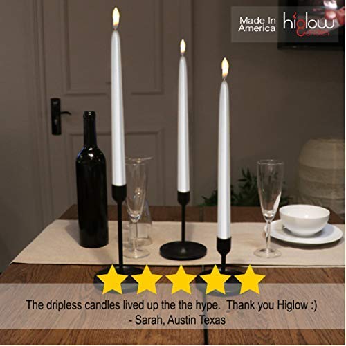 Dripless Taper Candles 10" Inch Tall Wedding Dinner Candle Set Of 12 (Navy Blue) #TOP5