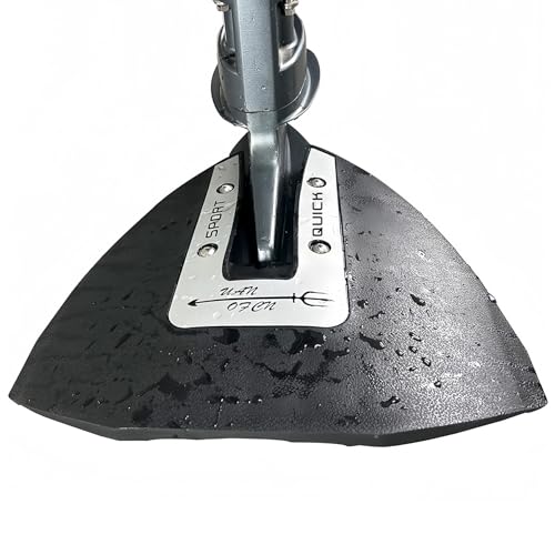 UanofCn FO2003 Whale Tail Hydrofoil Stabilizer for 40 to 300 HP Outboard Motors and Sterndrive Engines Universal Silver