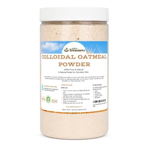 Dirty Treasures Colloidal Oatmeal Bath | Eczema & Itchy Skin Relief | Baby-Safe, 100% Natural, Fragrance-Free | 1 lb (16oz)
