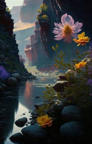 Toile murale sans cadre Fleurs de la rivière Canyon poster mural 50x70