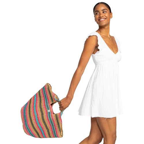 Image of Roxy Women's Beach Tote Bag | Travel | Vacation | Straw | Lightweight | Breathable