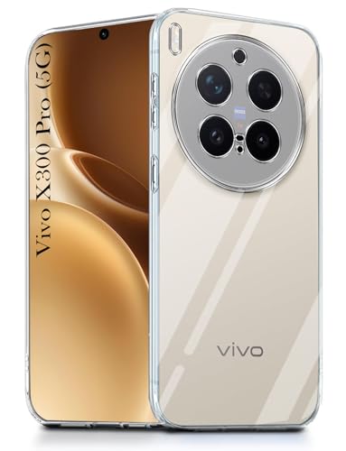 Image of Jkobi Silicone Back Cover Case for Vivo X300 Pro (Clear Shockproof Case with Camera Protection | Soft and Flexible | Transparent)