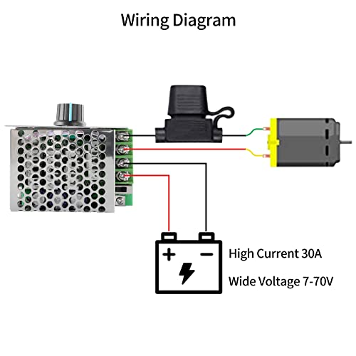 Dc Motor Speed Controller Pwm Controller, Enmja 7-70V 30A Adjustable Pwm Motor Speed Regulator 12V 24V 36V 48V #TOP4