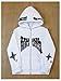 GORGLITTER Boy's Y2K Hoodie Zip Up Long Sleeve Sweatshirt Graphic Lettter Print Fashion Jacket Hooded Sweatshirt 2025 White 14 Years
