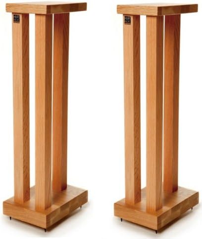 Hi Fi Racks Podium Slimline 600mm Speaker Stands Oak