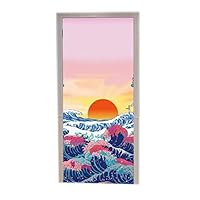 Autocollant Mural 3D Paysage Japonais - 77x200 Cm, PVC Amovible - Pour Porte, Mur, Carrelage