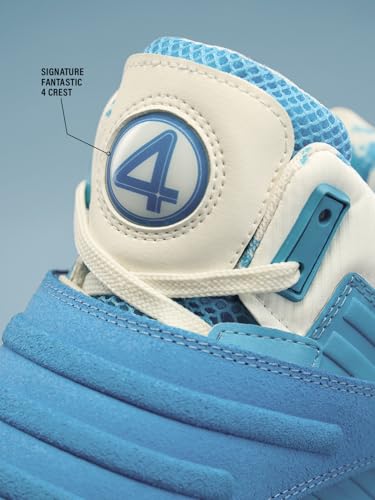 Image of The Souled Store Fantastic Four Men and Boys Blue Lace Up High Top Sneakers