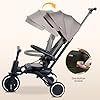 FYLO Xplor Kids Trike Foldable Tricycle Toddler With Parent Handles - Grey Olive | For-Your-Little-One Foldable Baby Trike with Parent Handle – Suitable for Ages 10m-5y, Smart 8-in-1 Design #5