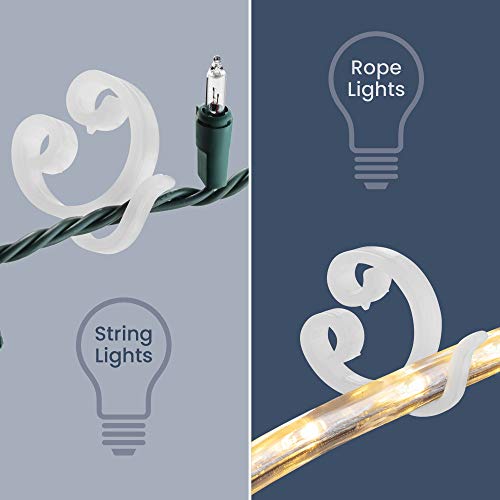 Holiday Light Clips [Set of 25] Deck light Clips Fascia Boards Clips