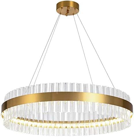 Lustre anneau en cristal de luxe nordique luminaire haut de gamme