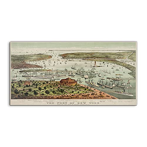 Photo sur Verre Trempé New York Vintage Panoramique pour Ambiance Loft Contemporain