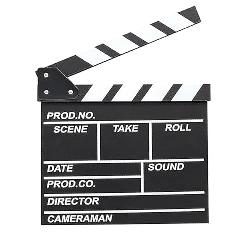 Schwarz Filmklappe Holz,Filmklappe Regieklappe,Regisseure Clapper Board für Film,Film Klappe für Shoot,Requisiten Regieklappe,für Shoot Werbespots,Kino Deko,Fernsehserie,Home Decoration,Requisiten