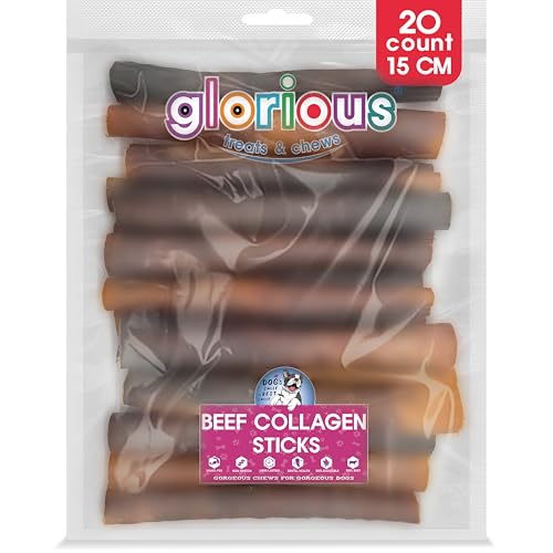 Glorious Treats and Chews - High-Protein Natural Beef Collagen Dog Chews Long-Lasting Single Ingredient Treat for Dental Health & Digestive Wellness