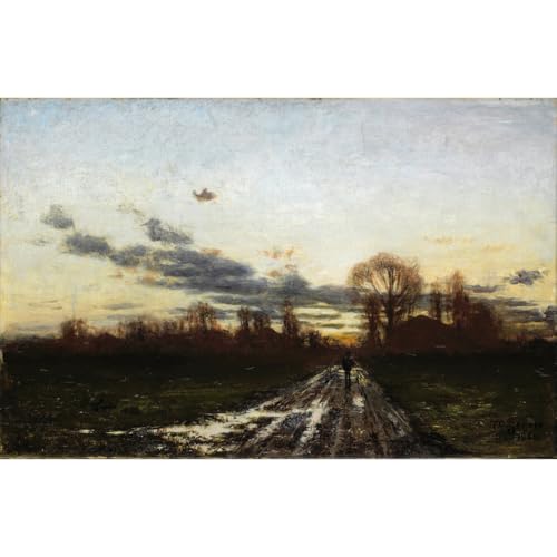 Impression sur toile T.C. Steele Lever du soleil 76x101 cm