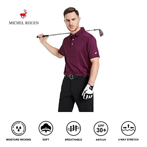 Golf Shirts For Men Dry Fit Short Sleeve Moisture Wicking Sport Casual Mens Polo Golf Shirts #TOP4