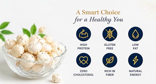 Image of ALTHARA NATURALS Raw Makhana (Fox Nuts) 150g | Jumbo 6+ Size | Protein-Rich, Gluten-Free, Calcium | Fasting Food | 100% Natural