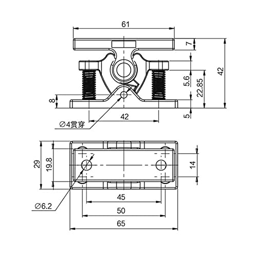 Serrure à boucle pour porte en métal KmoNo ressort solide