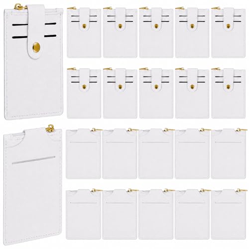 Image of Abbylike Wallet Bulk Men Slim Minimalist Leather Wallet for Laser Engraving Card Holder Front Pocket RFID Blocking with Zipper for Men and Women DIY Church Gift