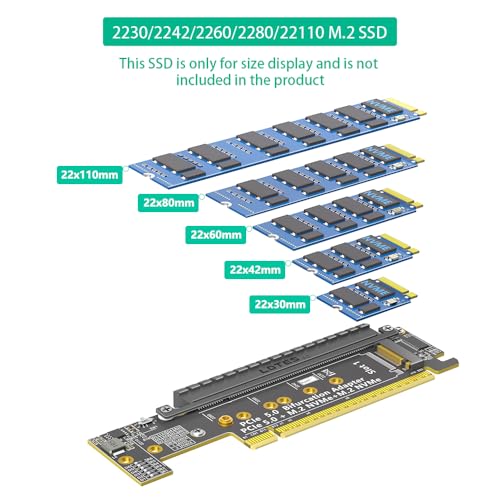Adaptador NVMe dual PCIE x16 tarjeta M.2 SSD PCIe 5.0 para duplicar almacenamiento 5