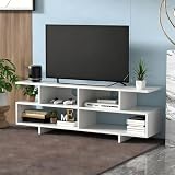 KINTOP Mueble para TV y Centro de Entretenimiento con Almacenamiento, Mueble para Televisiones 55/65/75 Pulgadas, Diseño...