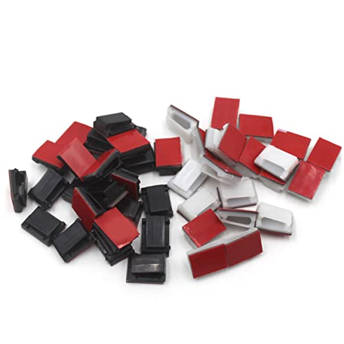 DOITOOL 100 unidades Cable Tie con Base Adhesiva para Gestión de Cables bajo Escritorio Reutilizable miniatura 5