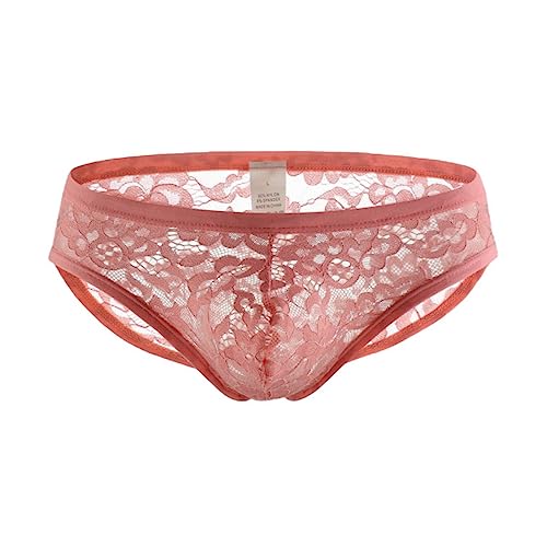 Men's Lace Triangle Underwear Sexy Low Waist Transparent Breathable Men's Bikini Gay Briefs3