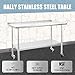 Hally Stainless Steel Table for Prep & Work 24 x 60 Inches with Caster Wheels, NSF Commercial Heavy Duty Table with Undershelf and Backsplash for Restaurant, Home and Hotel