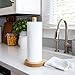 KitchLife Wooden Paper Towel Holder Countertop - Solid Freestanding Paper Towel Dispenser Stand with Anti-Skid Base