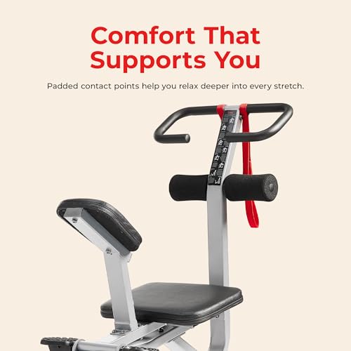 Image of Sunny Health & Fitness Full Body Stretch Machine Back Stretcher Pivot Seat