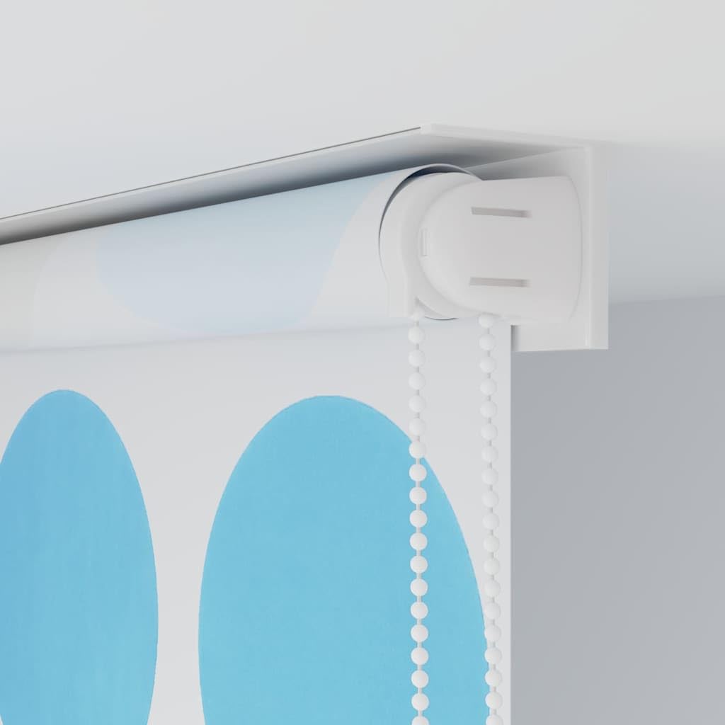 Generico Rideau de douche 100 x 240 cm avec motif cercles, rideau de douche rétractable imperméable en EVA avec corde de traction, facile à monter