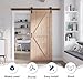 FREDBECK 36in x 84in Wood Barn Door with 6.6FT Barn Door Hardware Kit Included K Shape Solid Spruce Panel Need to Assembly
