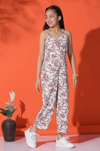 Image of Fashion Dream Girl's Cotton Blend Printed Jumpsuit|Jumpsuit for Girls|Jump Suit for Kids