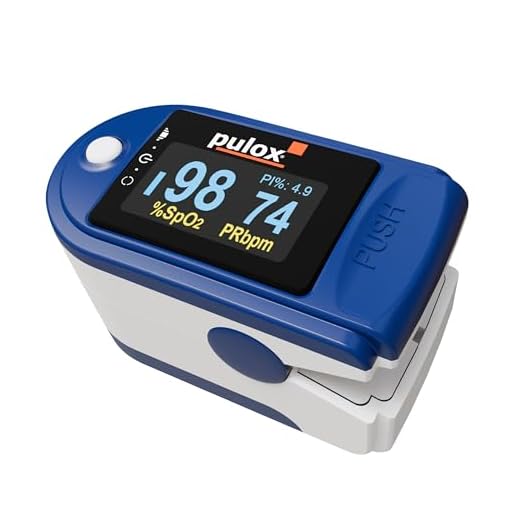Pulsoximeter PULOX PO-200 Solo in Blau Fingerpulsoximeter für die Messung des Puls und der Sauerstoffsättigung am Finger