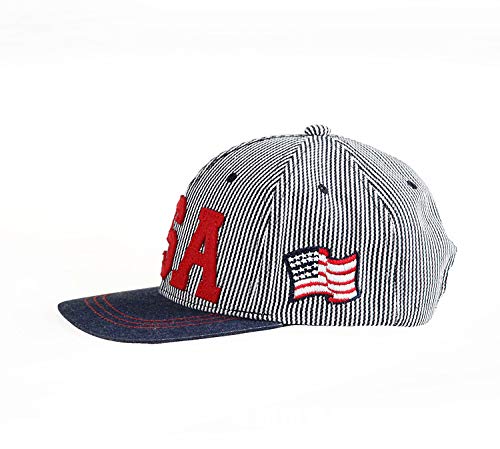 Gorra de algodón para niños visera snapback ajustable azul 2-6 años 4