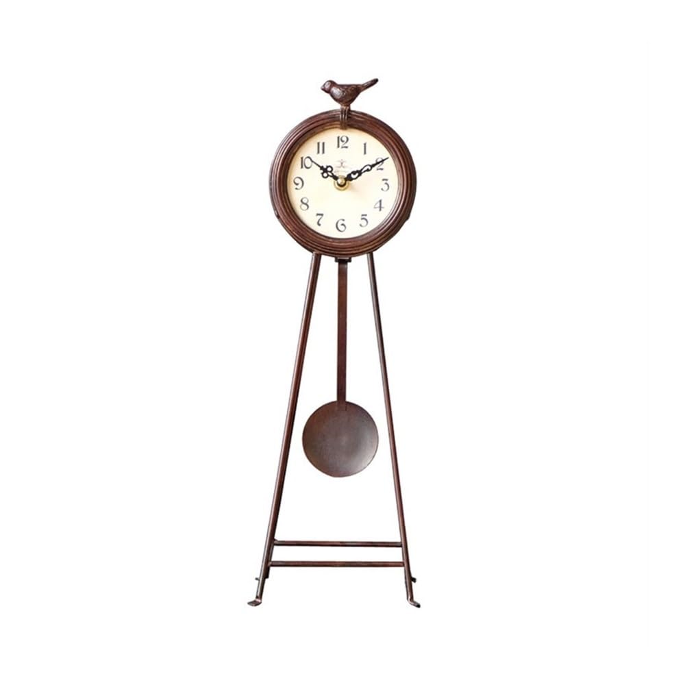 Reloj de mesa retro de hierro para decoración nostálgica de salón