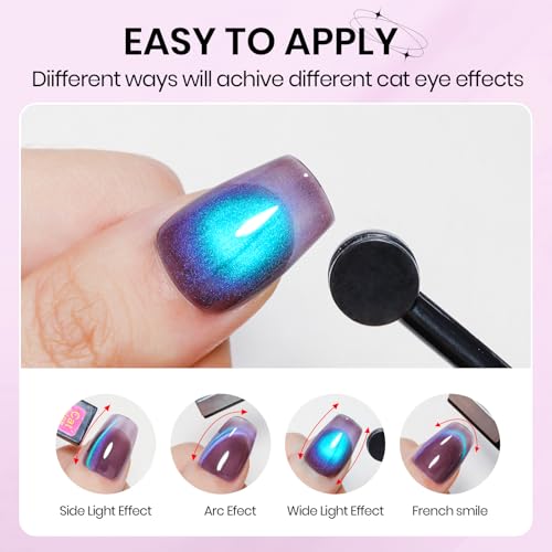 Esmalte de Gel Cat Eye 12 Colores con Imán UV miniatura 3