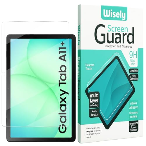 Image of Wisely Premium Screen Protector Compatible for SAMSUNG GALAXY TAB A11+ |11 inch| Anti-Scratch Tablet Glass Guard A11 Plus - 9H Ultimate Protection -Bubble-Free Easy installation kit - HD Clear