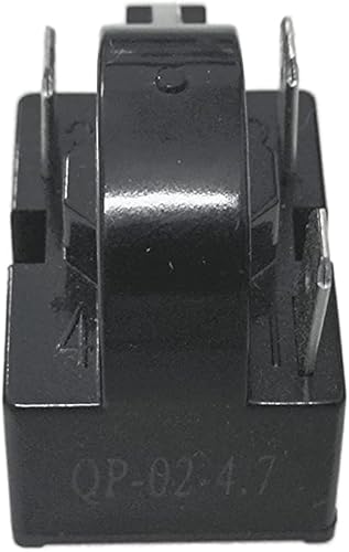 Miniatura 4 de 1 unids QP-02-4.7 PTC Relé de arranque del refrigerador 3Pin Enfriadores Compresor Starter con 1 unids Refrigerador Protector de sobrecarga 12HP