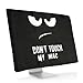 Price comparison product image kwmobile Computer Monitor Cover Compatible with Apple iMac 27" / iMac Pro 27" - Monitor Cover - Don't Touch My Mac White/Black