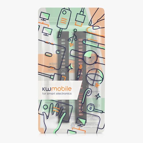 kwmobile 2X Sportarmband kompatibel mit Garmin vivoactive 6 / vivomove Trend/Forerunner 55 Armband - Fitnesstracker Band Set aus TPU Silikon