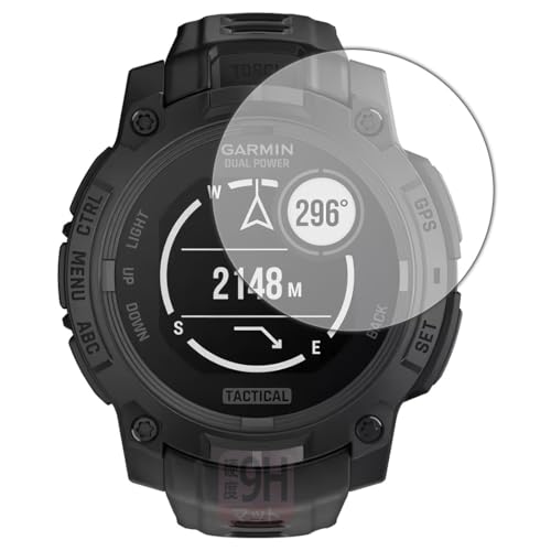 PDA�H�[ GARMIN Instinct 3 Dual Power Tactical [�P�[�X�T�C�Y45mm�p] �Ή� 9H���d�x[���˒ጸ] �ی� �t�B���� ���{��