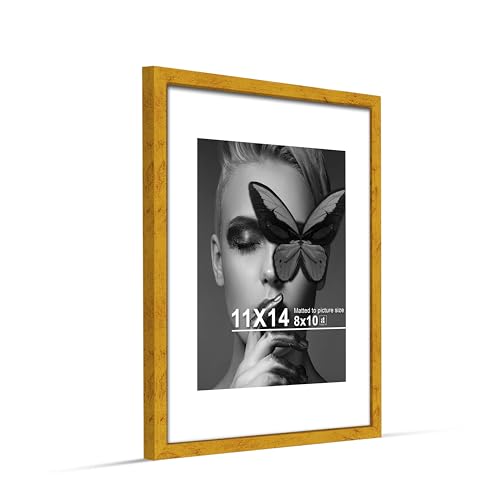 Image of Art Street Premium Photo Frame for living room, Classic Aesthetic Design Photo Frames for Photograph, Art Work, Kids Room Set of 6 (11x14 Inch, Gold)