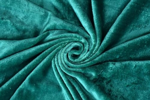 Image of Premium Velvet Solid Woollen Elastic Fitted Bedsheets for Double Bed Queen Size (Size 234 x 254 Cms), with 2 Pillow Covers Elastic, Covers (46 x 68 Cms) (Teal)