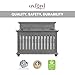 Oxford Baby Weston 4-in-1 Convertible Baby Crib, Dusk Gray, GreenGuard Gold Certified