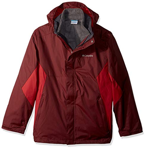 Columbia Men's Eager Air Interchange 3-in-1 Jacket, Elderberry/red Element, Large