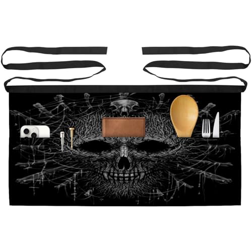 Demi-tablier pour cuisine et pâtisserie au motif chamanique et vaudou